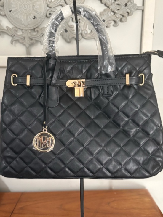Badgley Mischka Handbags - Badgley Mischka Quilted Top-Handle Satchel - Black